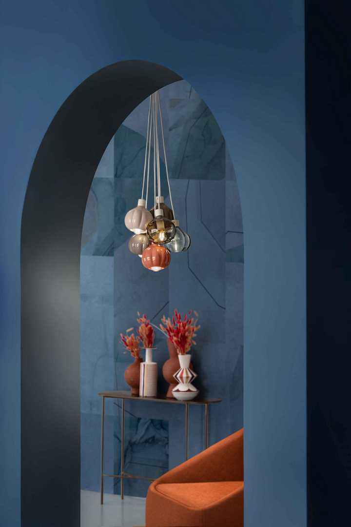 Lampa wisząca szklane i ceramiczne kule Ferroluce C2657 Mix Afoxe Deco