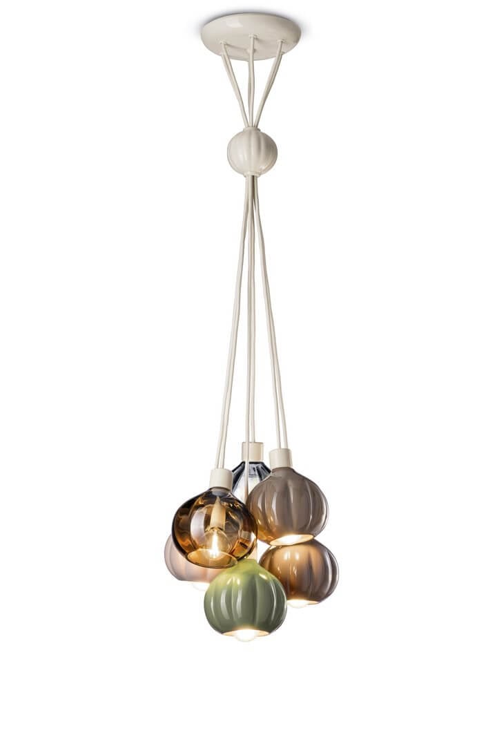 Lampa wisząca szklane i ceramiczne kule Ferroluce C2658 Mix Afoxe Deco