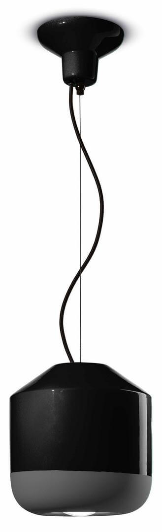 Lampa wisząca z ceramiki Ferroluce C2540 Nero Carbone Bellota Deco