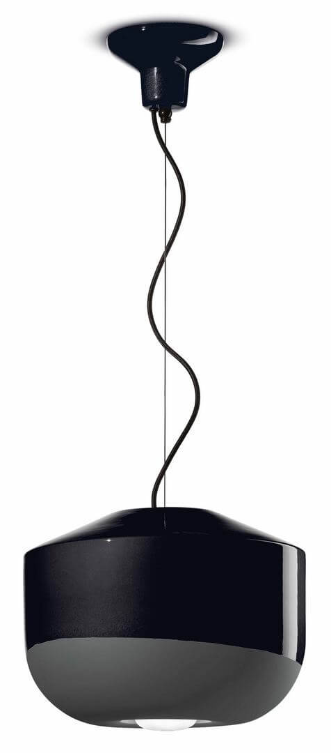 Lampa designerska ceramiczna Ferroluce C2541 Nero Carbone Bellota Deco