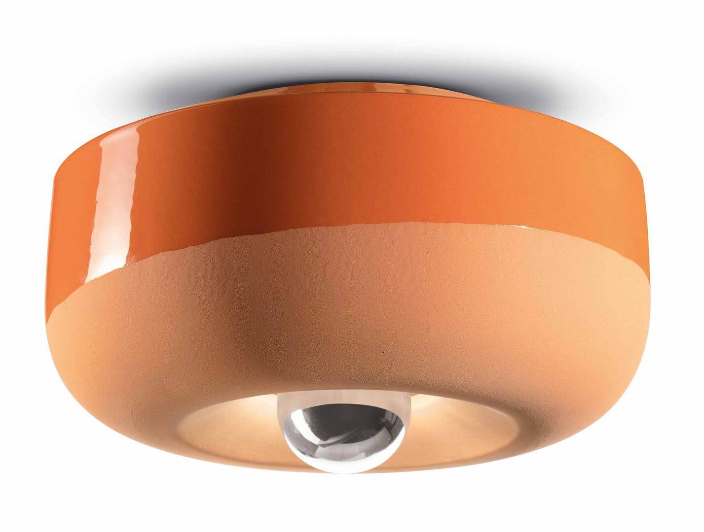 Kinkiet / plafon ceramiczny Ferroluce C2542 Arancio Pesca Bellota Deco