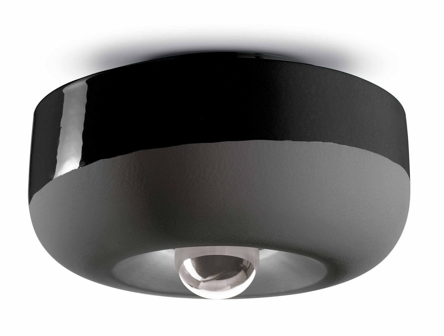 Kinkiet / plafon ceramiczny Ferroluce C2542 Nero Carbone Bellota Deco