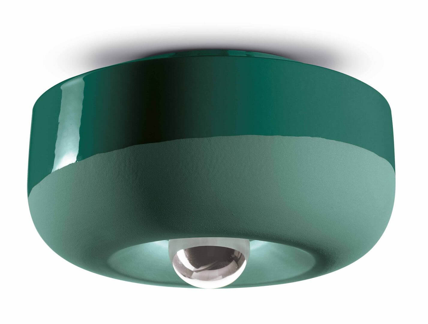 Kinkiet / plafon ceramiczny Ferroluce C2542 Verde Bottiglia Bellota Deco