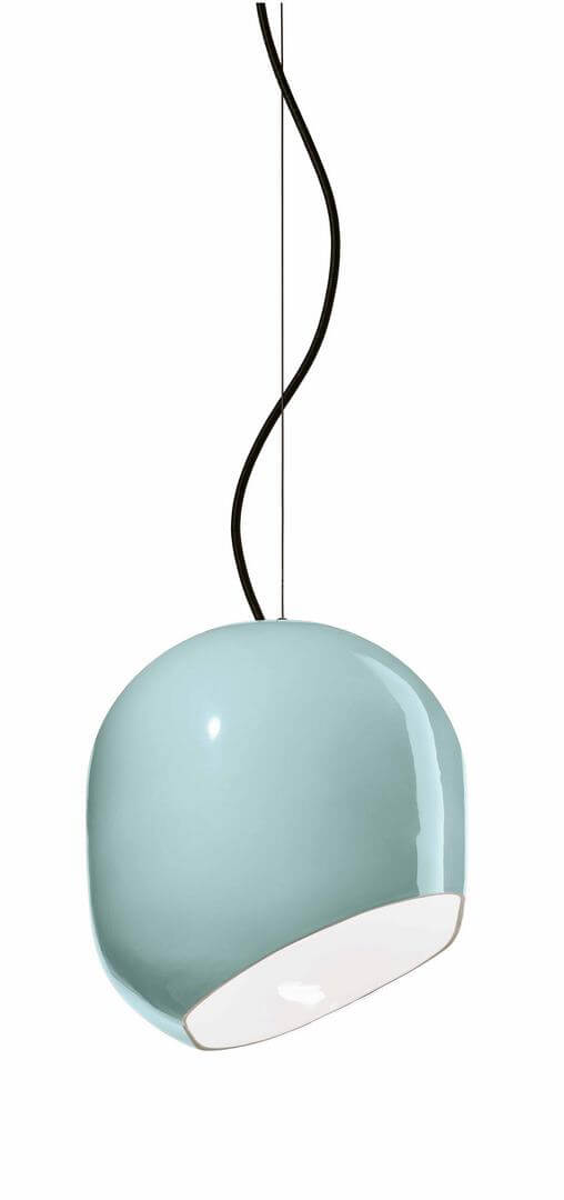 Lampa wisząca z ceramiki Ferroluce C2550 Azzurro Ayrton Deco