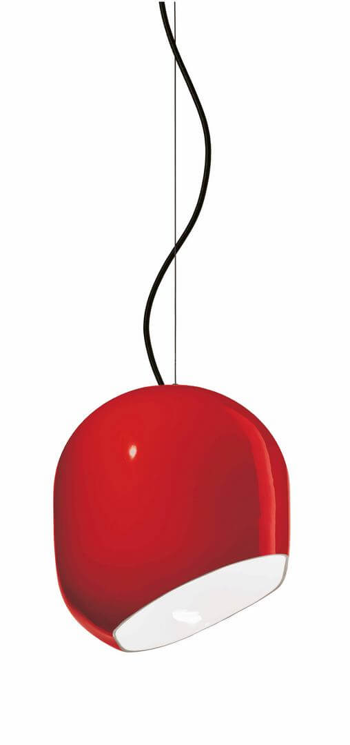 Lampa wisząca z ceramiki Ferroluce C2550 Rosso Ayrton Deco
