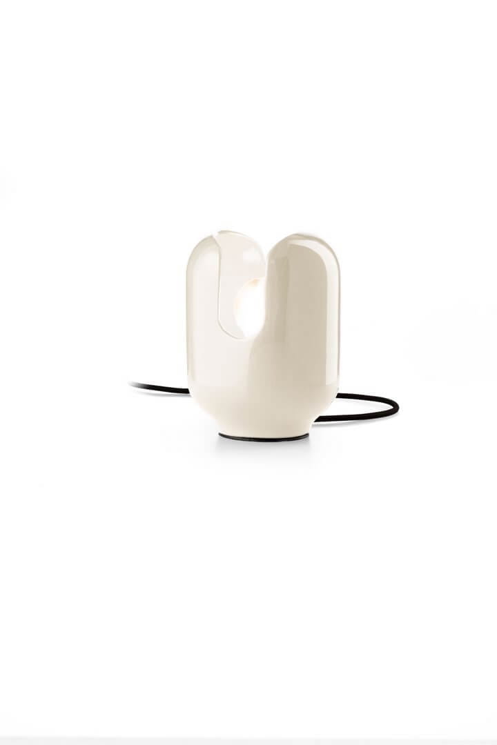 Lampa stołowa ceramiczna Ferroluce C2590 Crema Batucada Deco