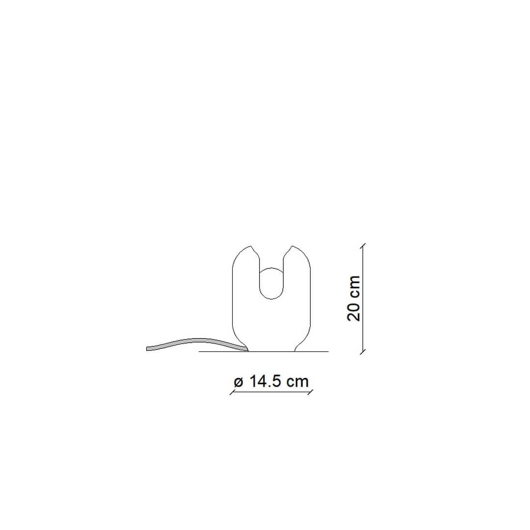 Lampa stołowa ceramiczna Ferroluce C2590 Grigio Sabbia Batucada Deco