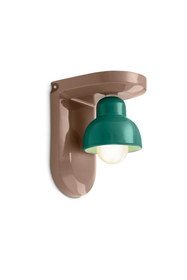 Kinkiet Ferroluce C2600 Marrone Moka+Turchese Berimbau Deco