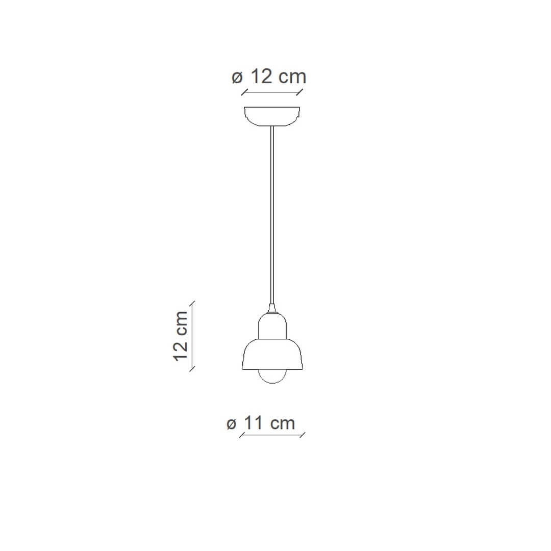 Lampa ceramiczna wisząca pojedyncza Ferroluce C2610 Grigio Sabbia Berimbau Deco
