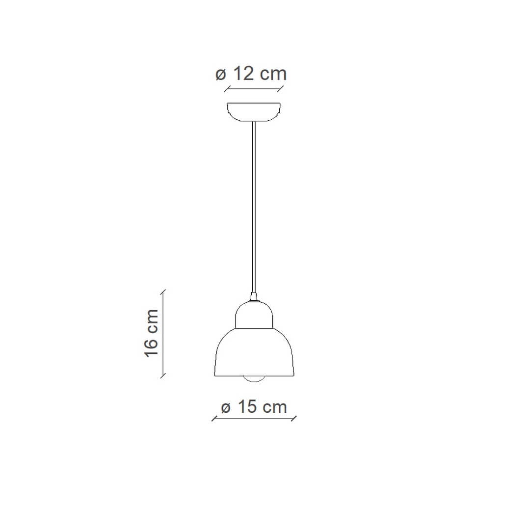 Lampa wisząca pojedyncza ceramiczna Ferroluce C2611 Turchese Berimbau Deco