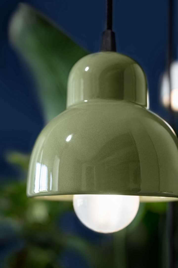 Lampa wisząca pojedyncza ceramiczna Ferroluce C2611 Verde Salvia Berimbau Deco