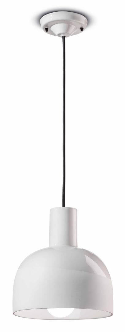 Lampa wisząca ceramiczna Ferroluce C2400 Bianco Grezzo Caxixi Deco