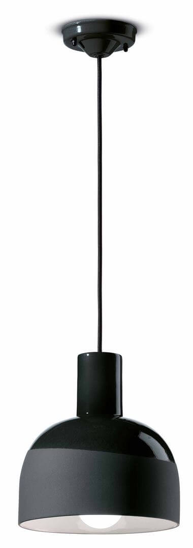 Lampa wisząca ceramiczna Ferroluce C2400 Nero Carbone Caxixi Deco