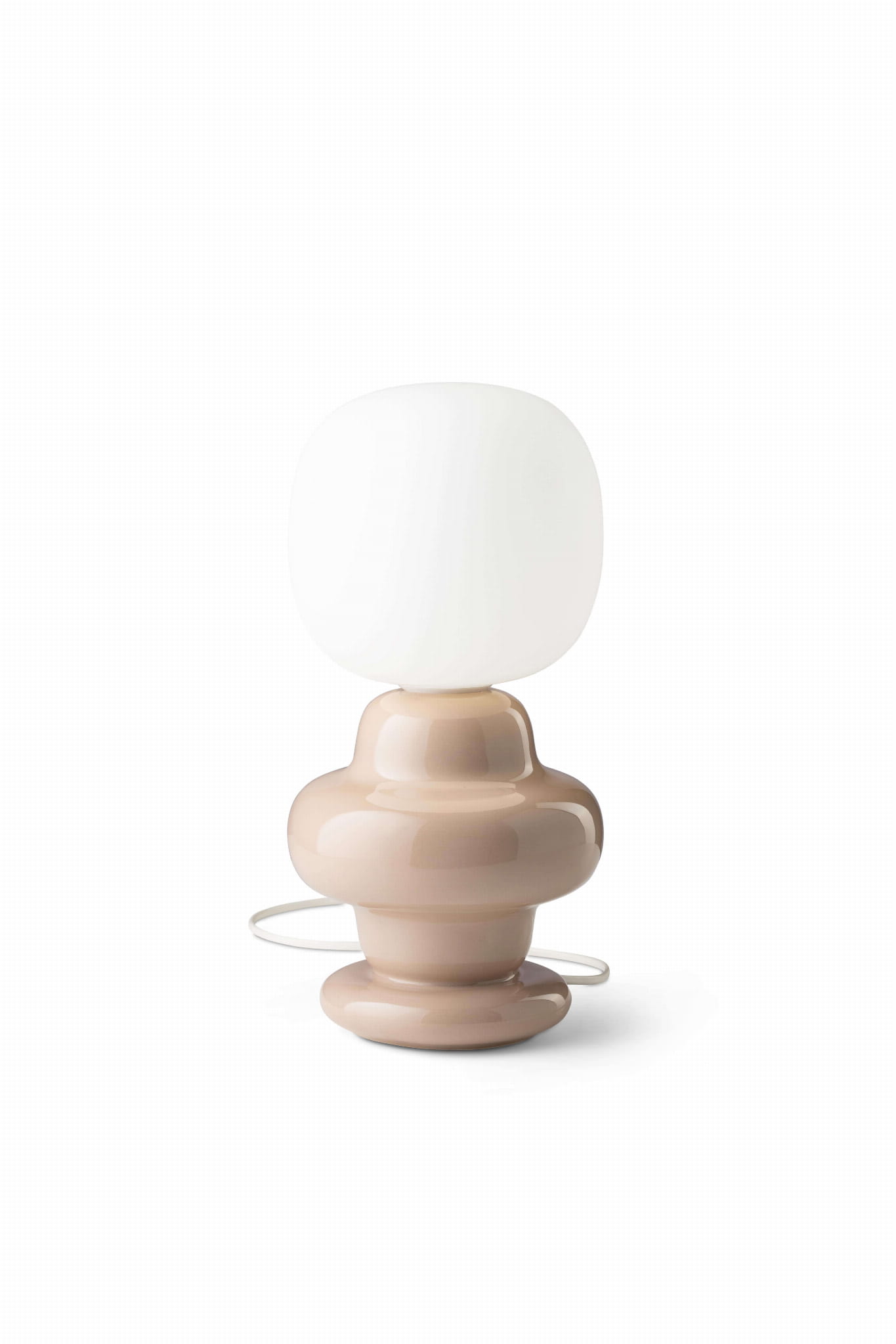 Lampa stołowa designerska ceramiczna Ferroluce C2680 Grigio Sabbia Copacabana Deco