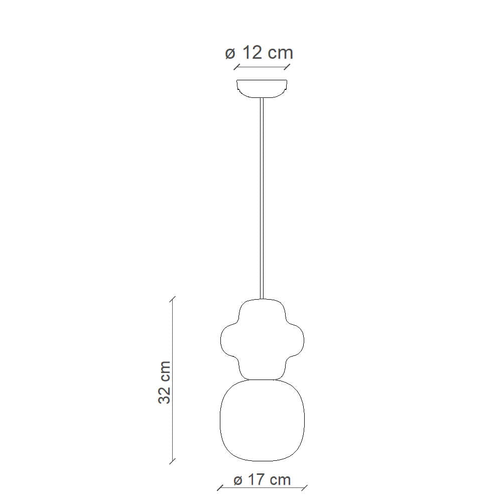 Lampa wisząca ceramiczna Ferroluce C2681 Giallo Copacabana Deco