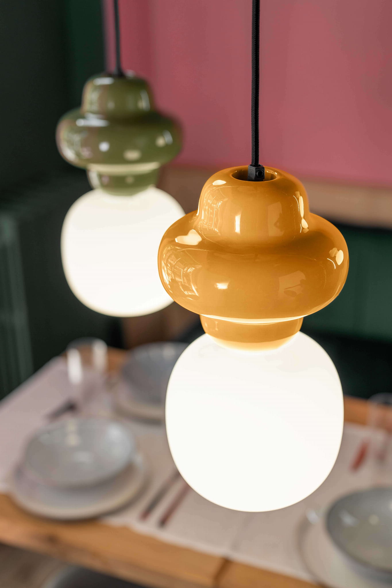 Lampa wisząca ceramiczna Ferroluce C2681 Marrone Moka Copacabana Deco