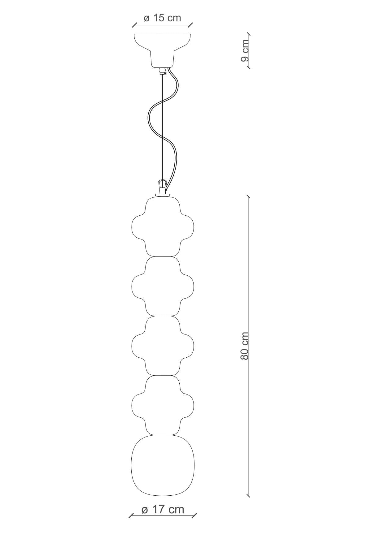 Lampa wisząca ceramiczna designerska Ferroluce C2685 Mix Copacabana Deco