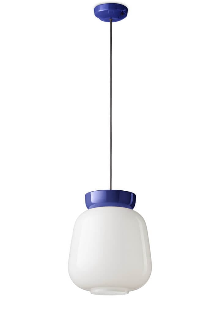 Lampa wisząca Ferroluce C2742 Blu Robot+Bianco Latte Corcovado Deco
