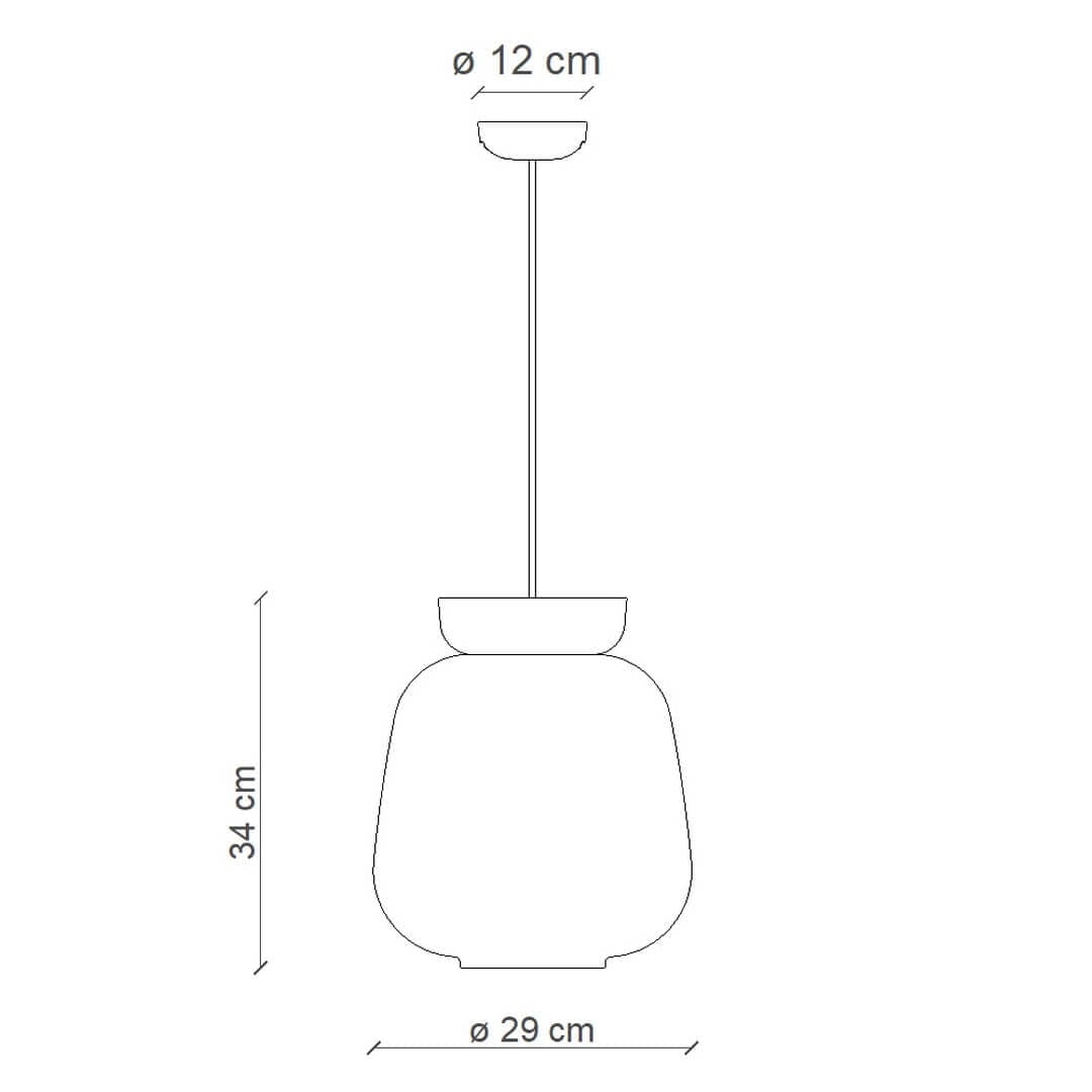 Lampa wisząca Ferroluce C2742 Azzurro+Bianco Latte Corcovado Deco