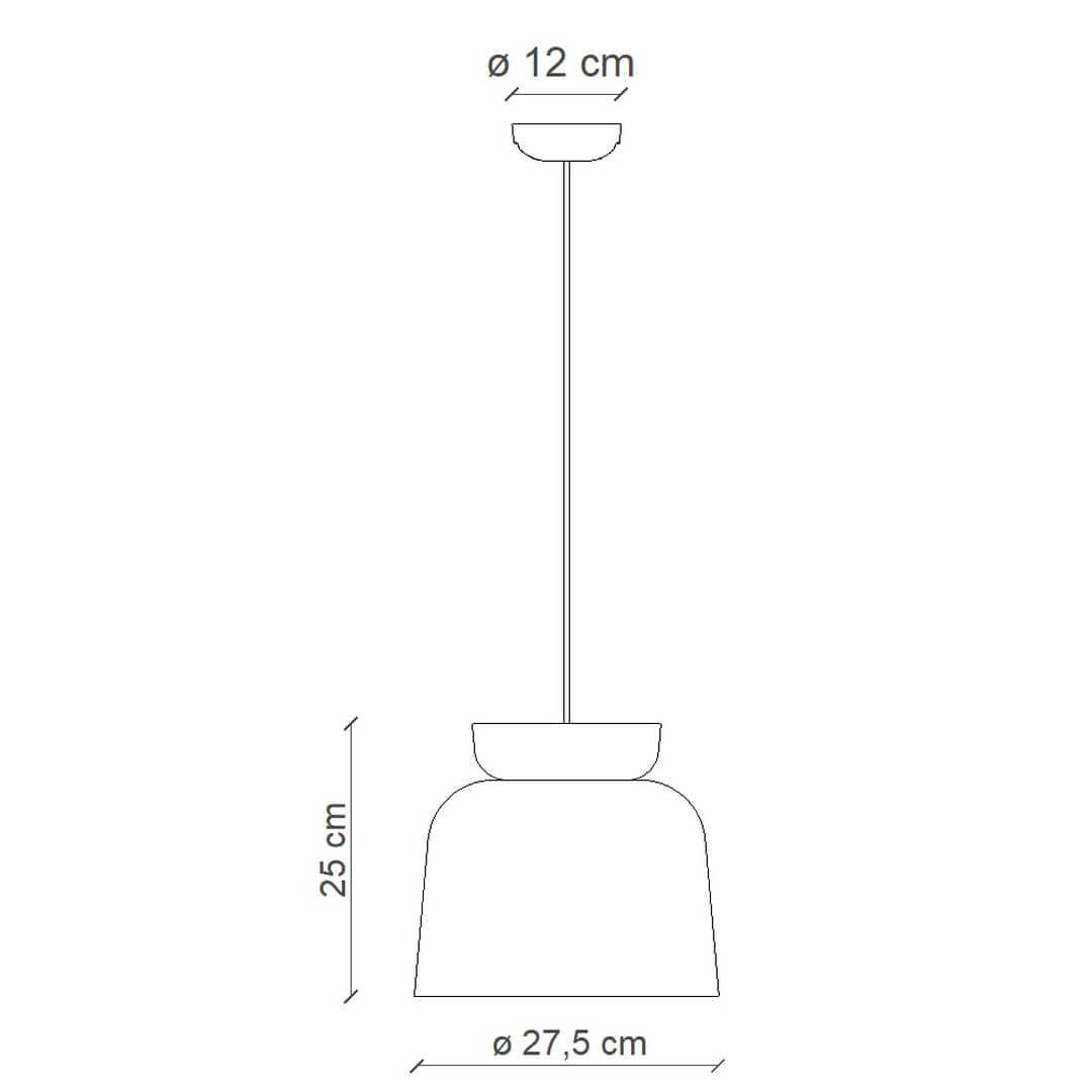 Lampa wisząca ceramiczna Ferroluce C2744 Arancio Poke+Moka Corcovado Deco