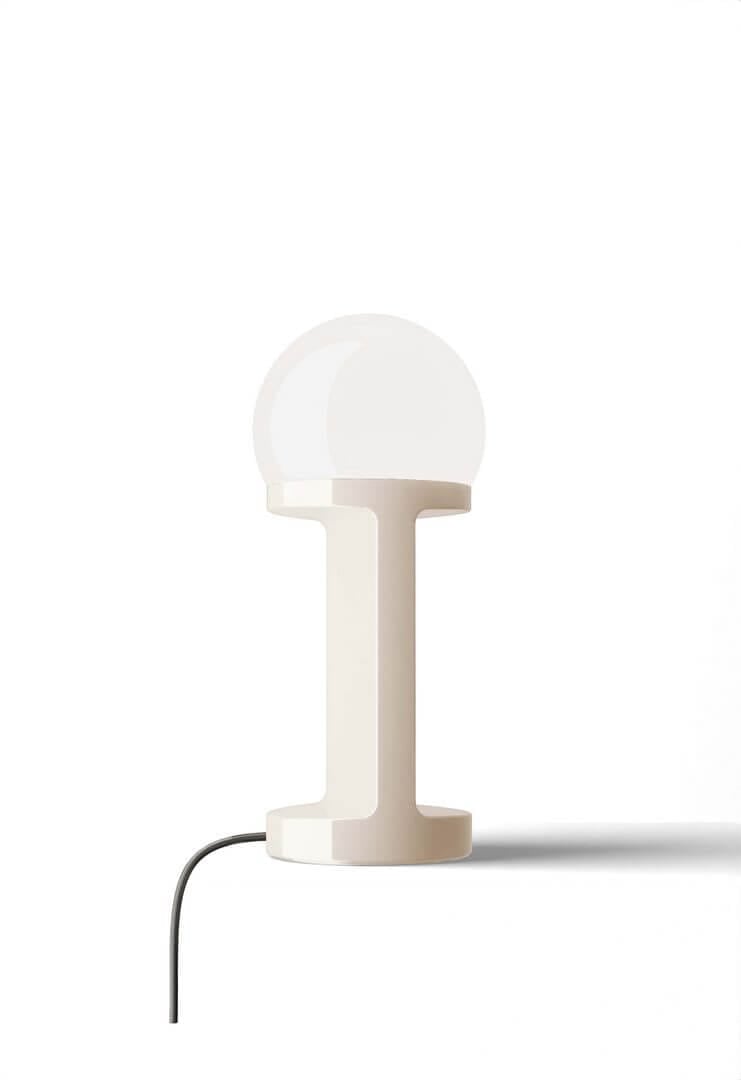 Lamp stołowa ceramiczna szklana Ferroluce C2780 Crema Habea Deco