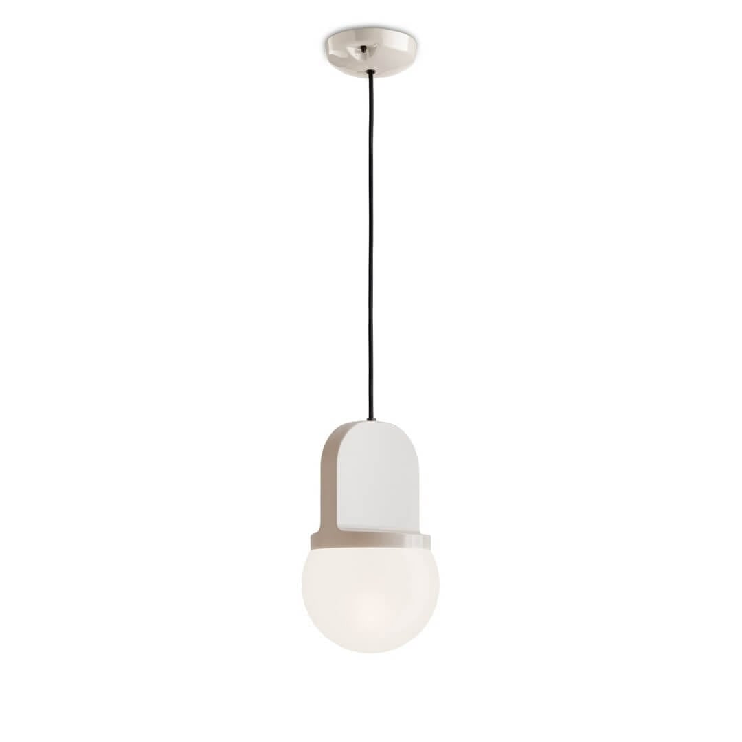 Lampa wisząca ceramiczna szklana Ferroluce C2781 Crema Habea Deco