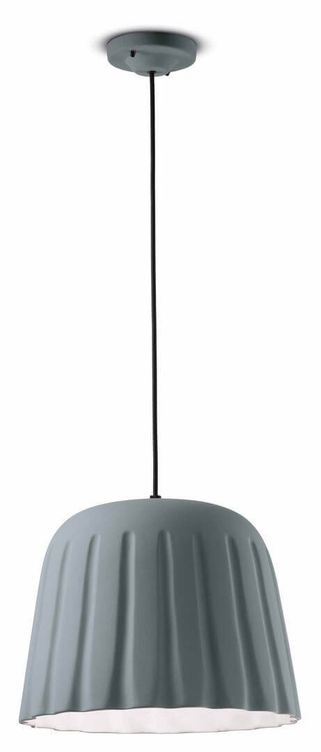 Lampa ceramiczna matowa wisząca Ferroluce C2571 Grigio Tele Madame Gres Deco