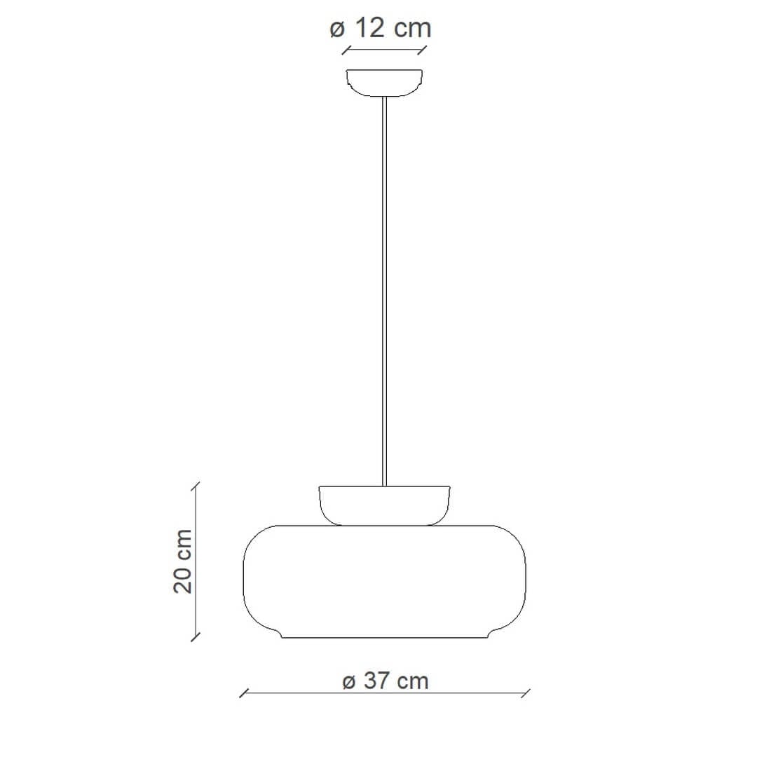 Lampa wisząca szklana ceramiczna Ferroluce C2743 Giallo+Bianco Latte Maracana Deco