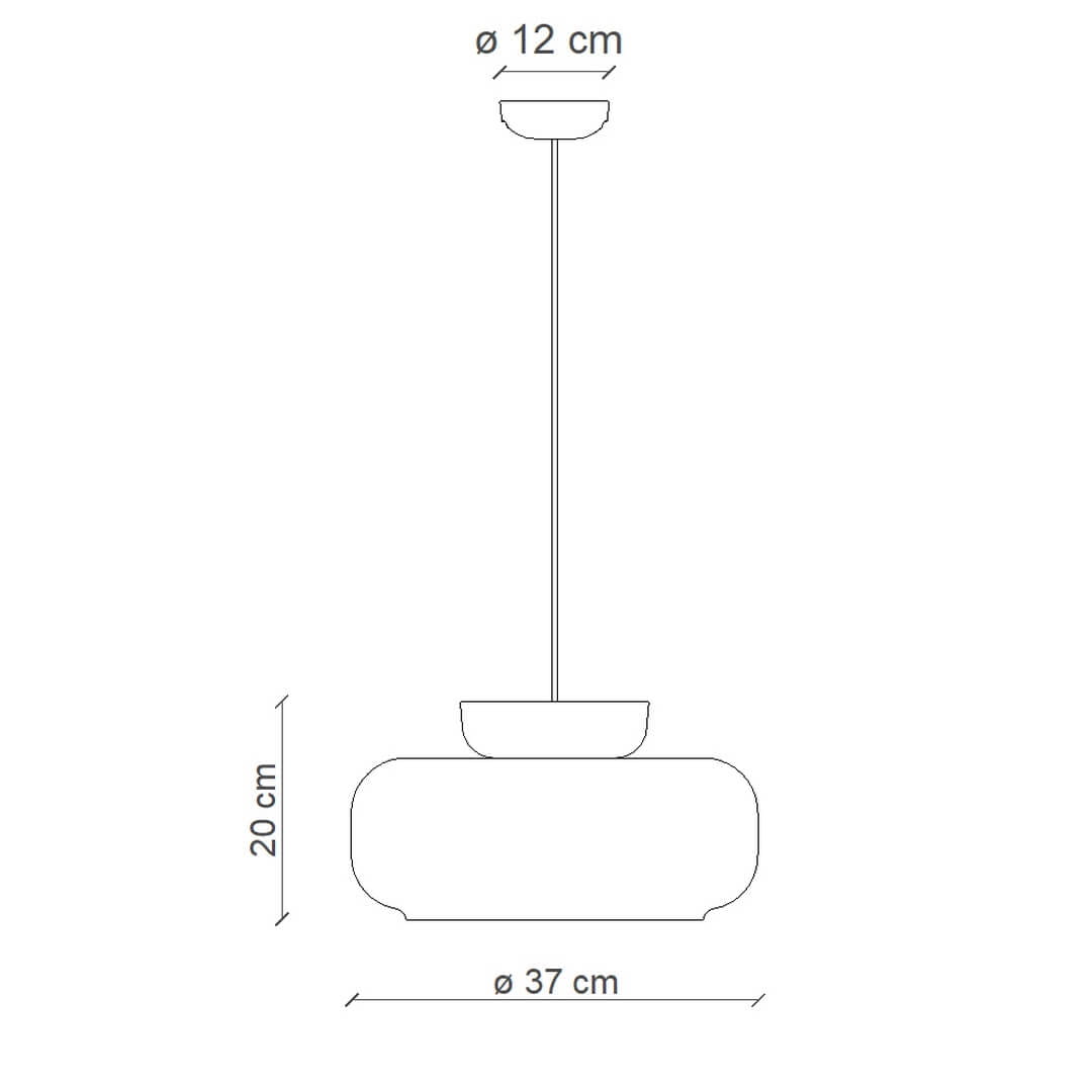 Lampa wisząca szklana ceramiczna Ferroluce C2743 Azzurro+Bianco Latte Maracana Deco
