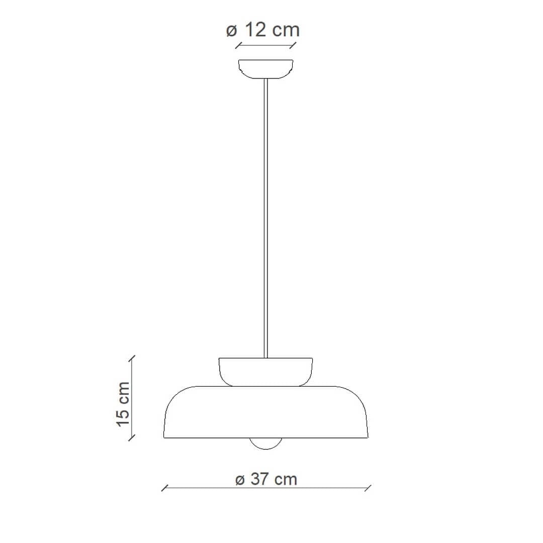 Lampa ceramiczna wisząca Ferroluce C2745 Arancio Poke+Azzurro Maracana Deco