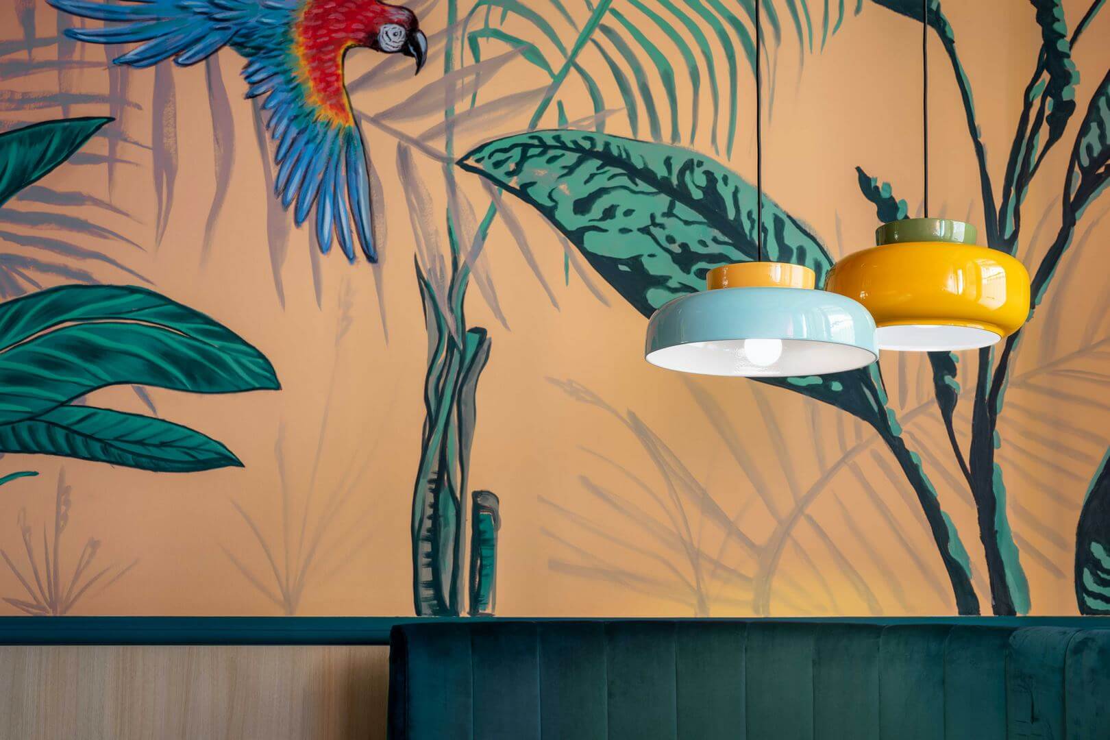 Lampa ceramiczna wisząca Ferroluce C2745 Moka+Grigio Sabbia Maracana Deco