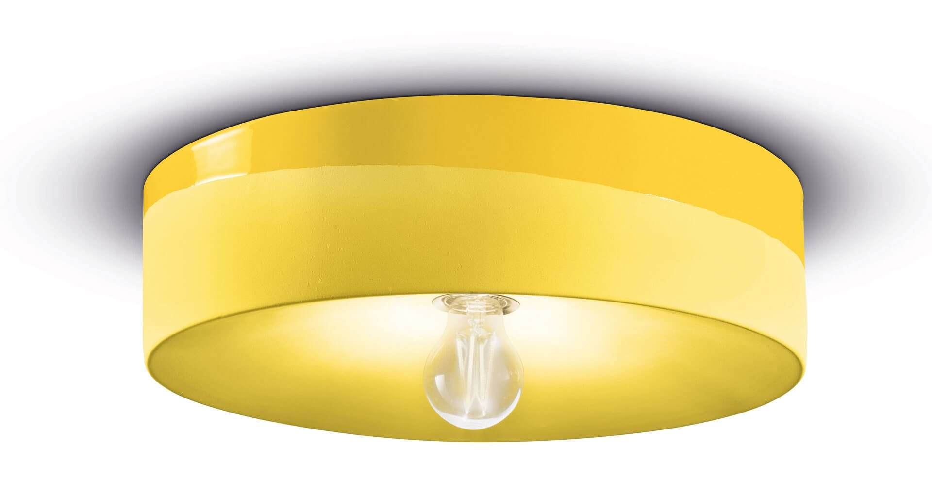 Plafon ceramiczny Ferroluce C1792 Giallo Limone PI Deco
