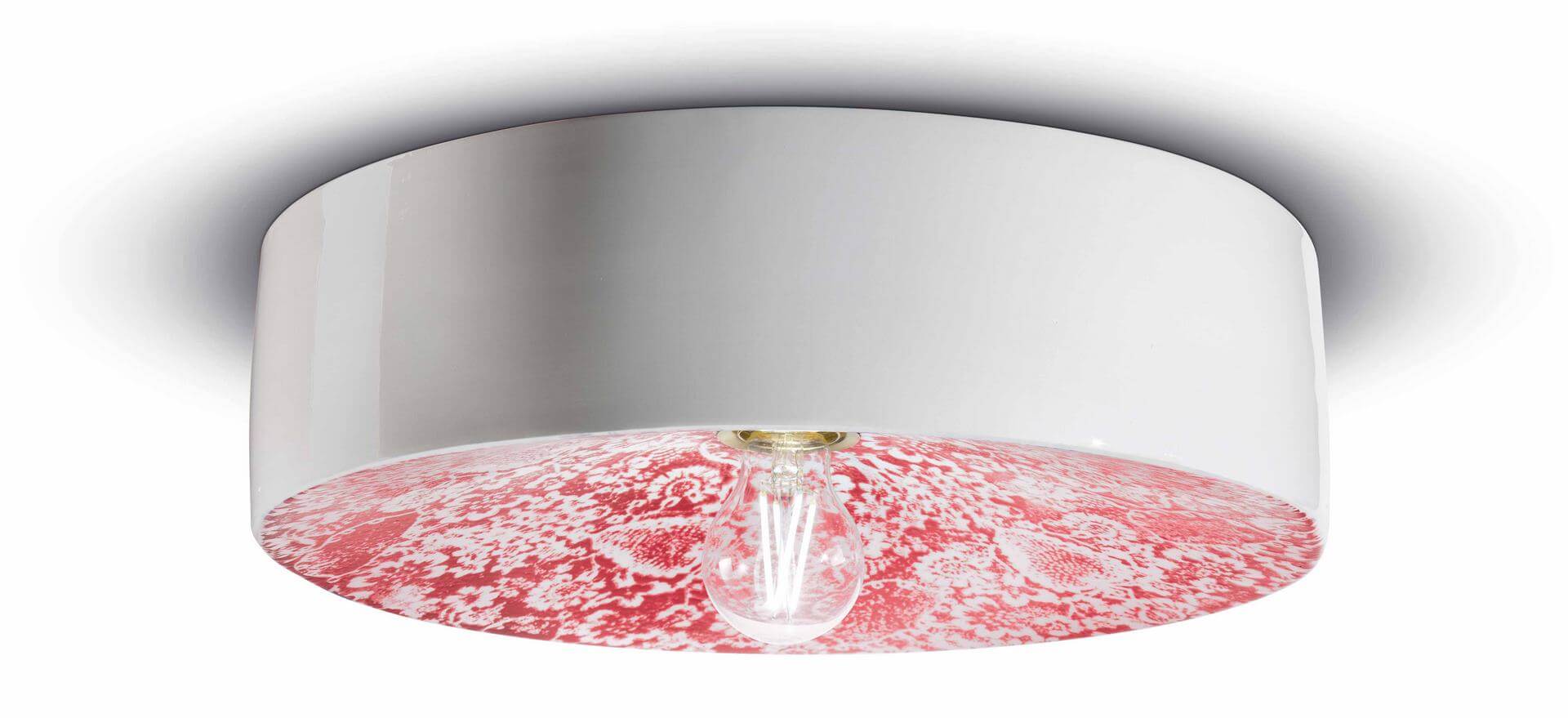 Plafon ceramiczny Ferroluce C1792 Ming Rosso PI Deco