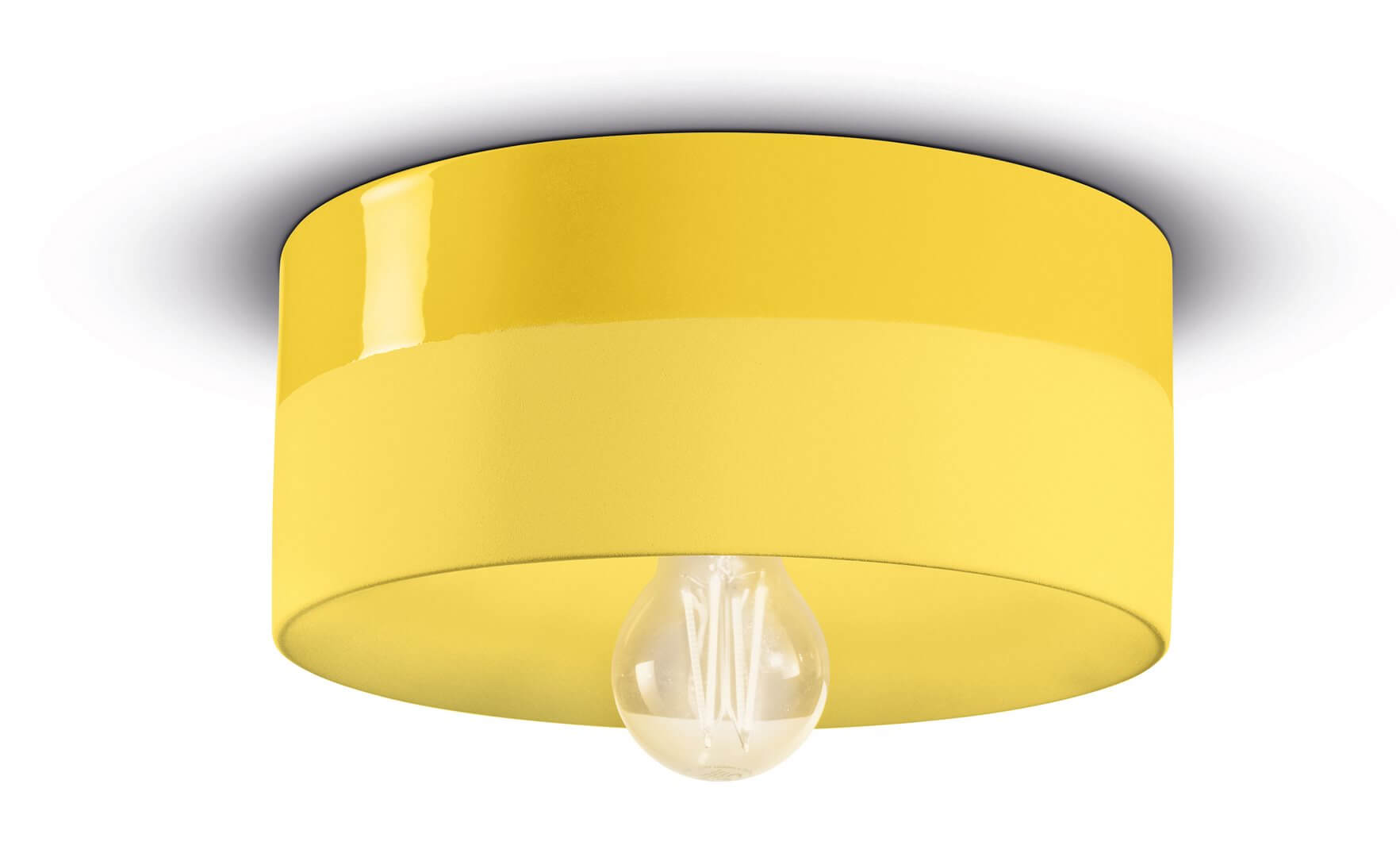 Plafon z ceramiki Ferroluce C1793 Giallo Limone PI Deco