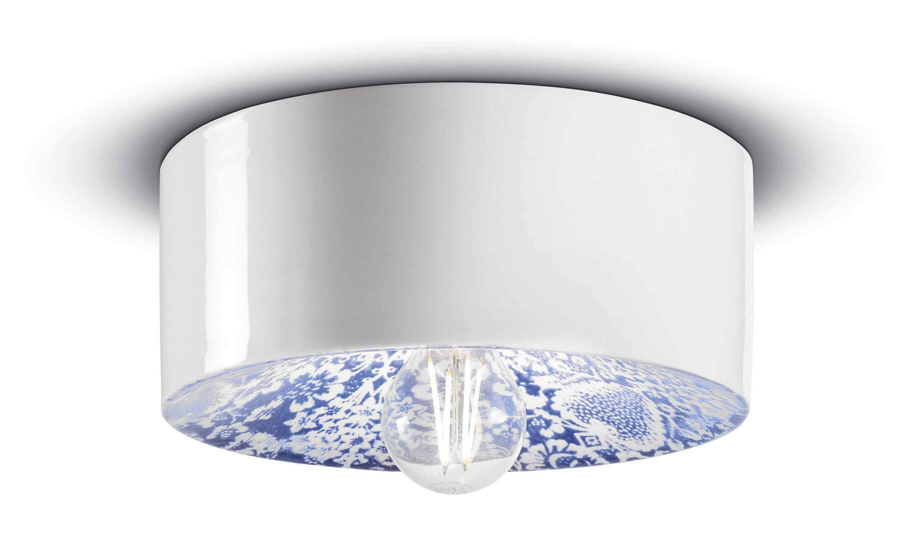 Plafon z ceramiki Ferroluce C1793 Ming Blu PI Deco