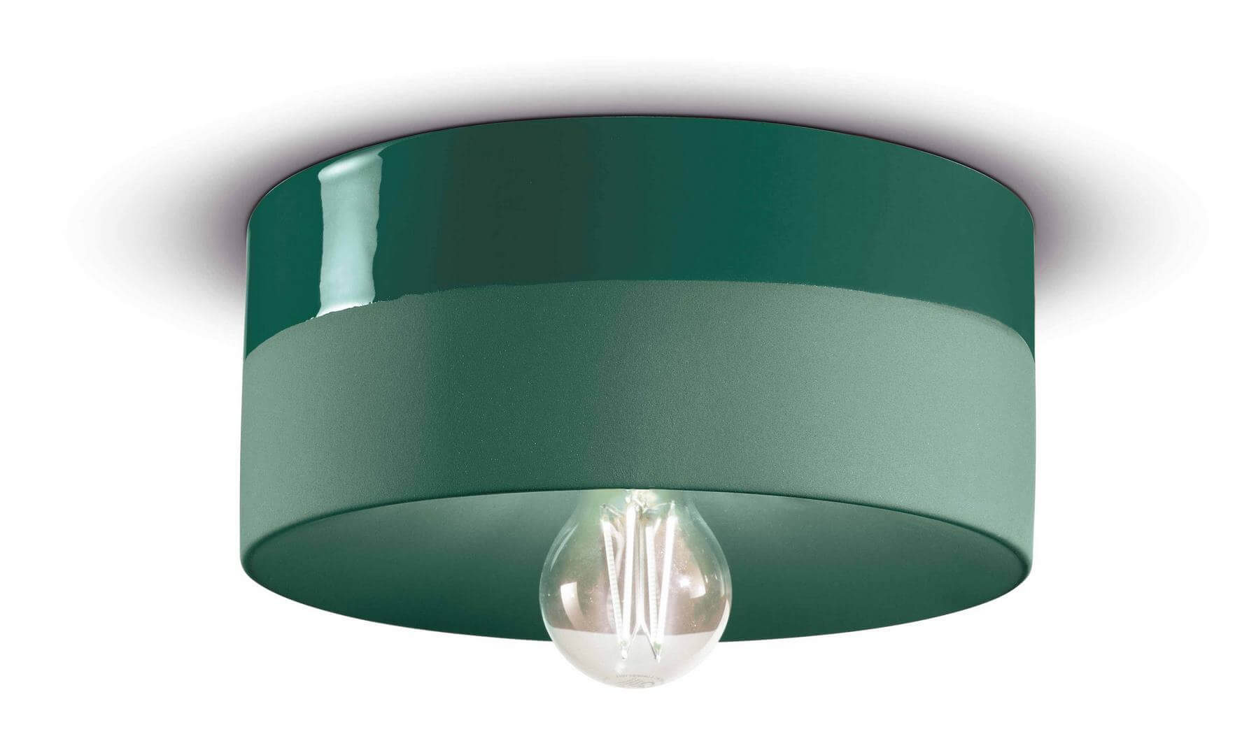 Plafon z ceramiki Ferroluce C1793 Verde Bottiglia PI Deco