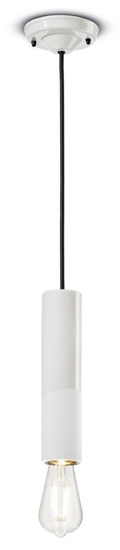 Lampa wisząca ceramiczna mat i blask Ferroluce C2500 Bianco Grezzo PI Deco