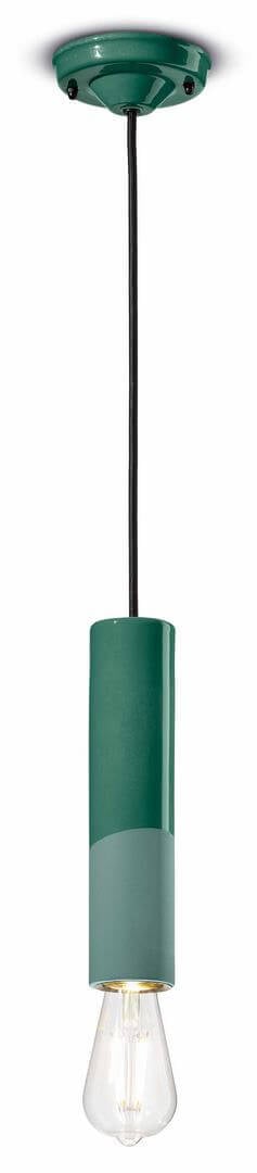 Lampa wisząca ceramiczna mat i blask Ferroluce C2500 Verde Bottiglia PI Deco