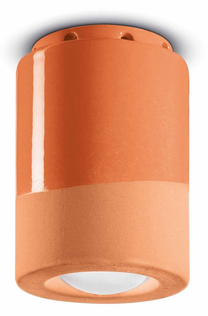 Lampa sufitowa ceramiczna punktowa Ferroluce C985 Arancio Pesca PI Deco