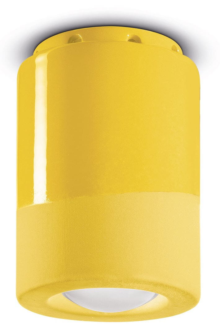Lampa sufitowa ceramiczna punktowa Ferroluce C985 Giallo Limone PI Deco