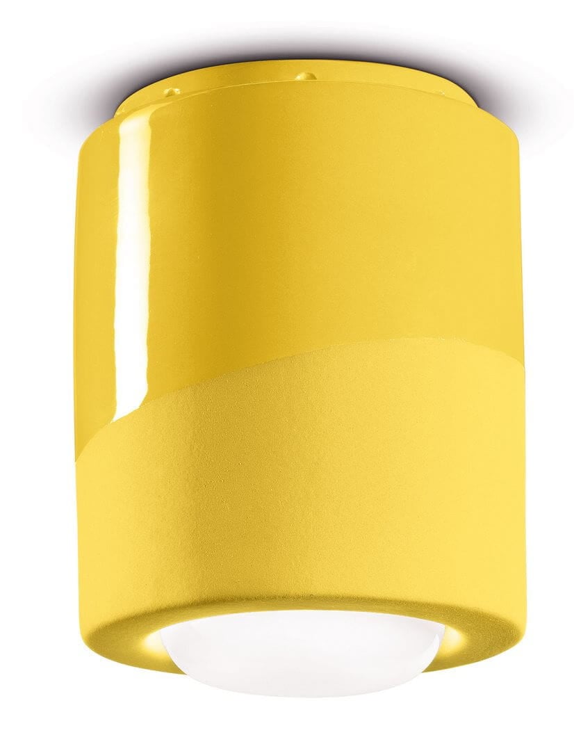 Lampa ceramiczna sufitowa punktowa Ferroluce C986 Giallo Limone PI Deco
