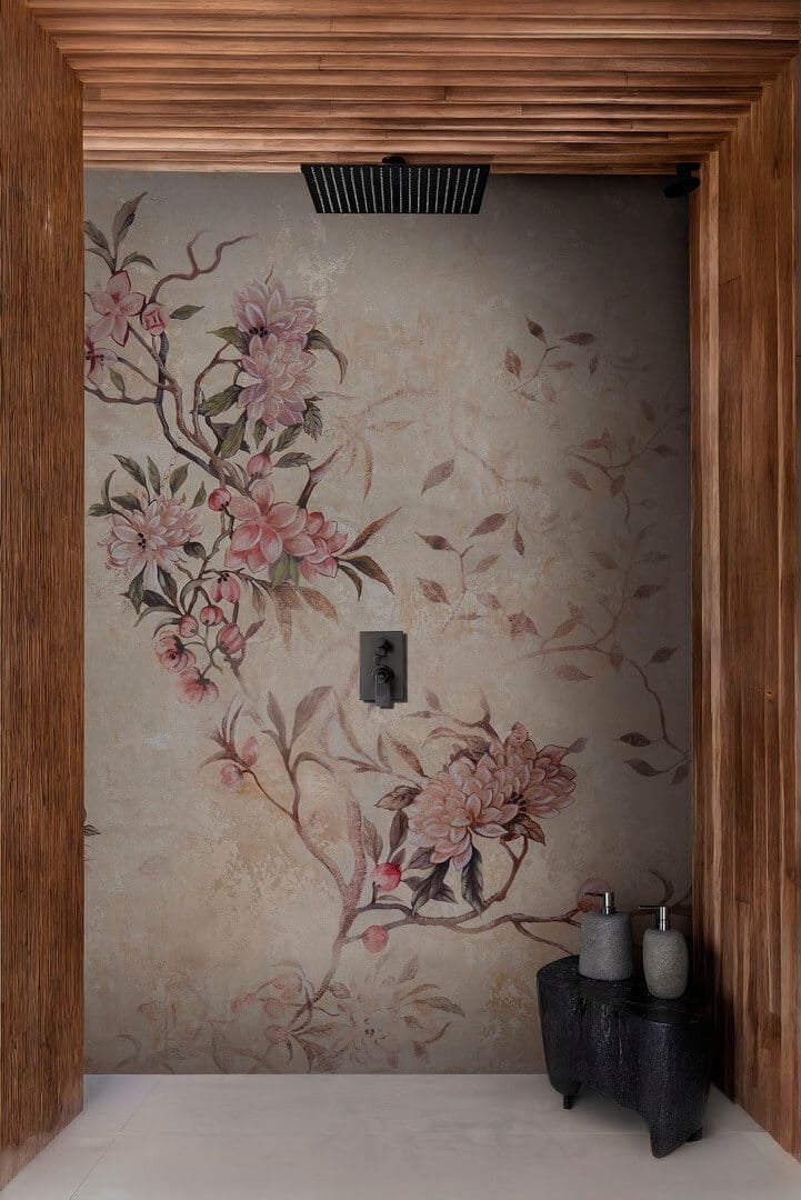 Fototapeta z kwiatami w stylu vintage Wall&Deco WET_DA2501 Dalida WET SYSTEM 2025