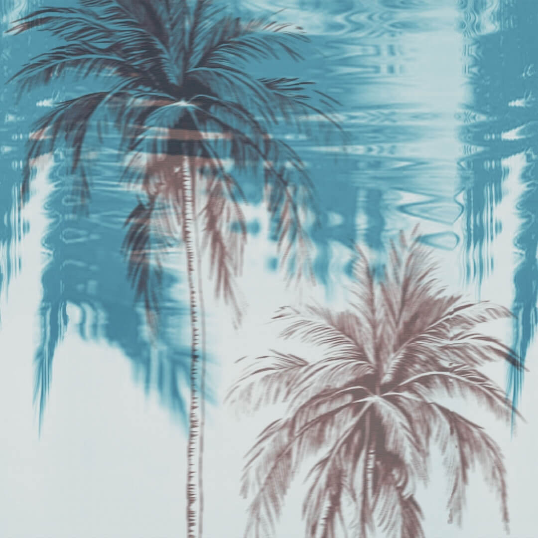 Fototapeta tropikalne odbicie Wall&Deco WET_DF2501 De Focus WET SYSTEM 2025