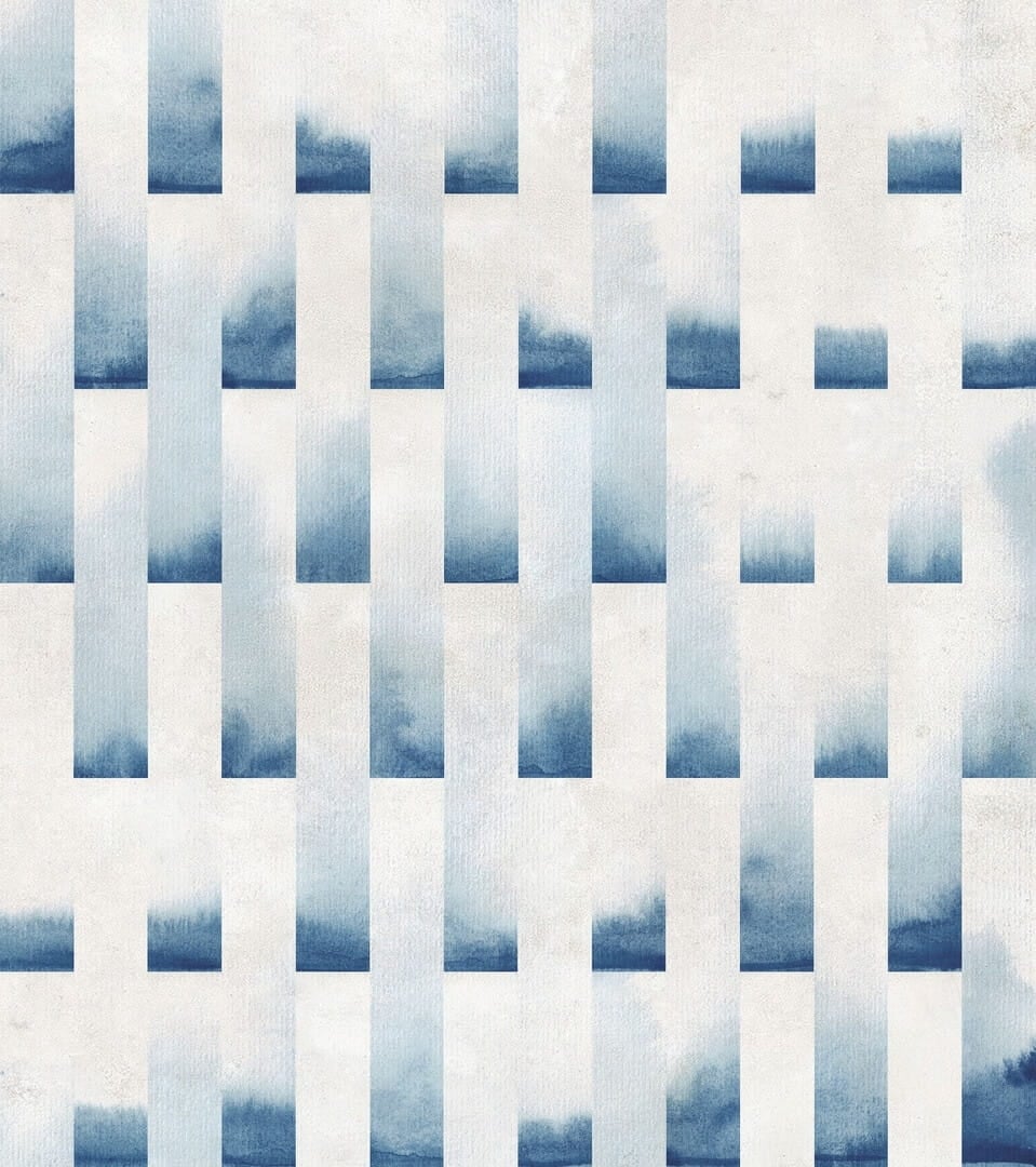 Fototapeta z geometrycznym motywem fal Wall&Deco WET_OD2501 Onde WET SYSTEM 2025