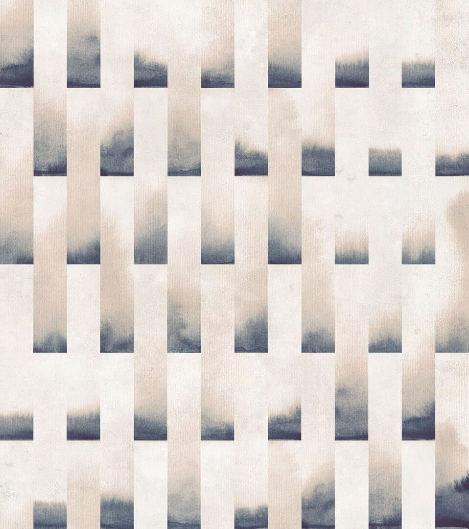 Fototapeta z geometrycznym motywem fal Wall&Deco WET_OD2502 Onde WET SYSTEM 2025