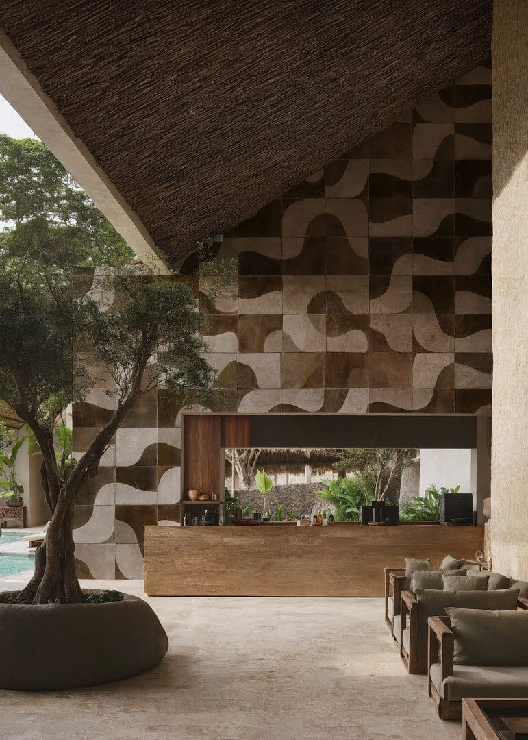 Fototapeta geometryczne fale Wall&Deco OUT_CS2502 OUT Systen 2025
