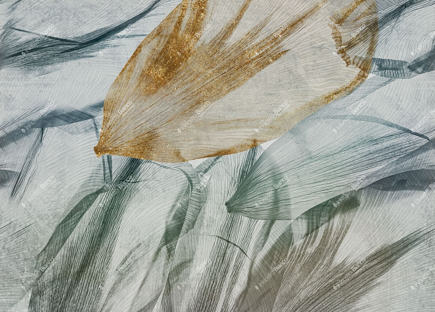 Fototapeta artystyczne liście Inkiostro Bianco CROCUS INKNAPC2503 Flamenco