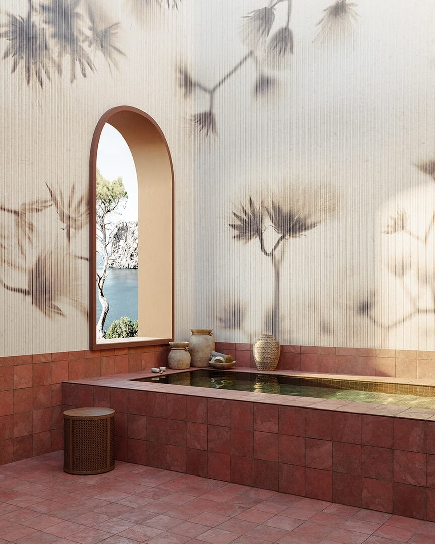 Fototapeta z cieniem roślin Inkiostro Bianco POLIONDA INKOLAI2503 Flamenco