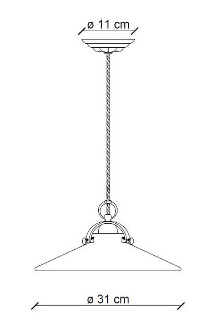 Lampa wisząca Ferroluce C099 Smalto Bianco B&W Retro