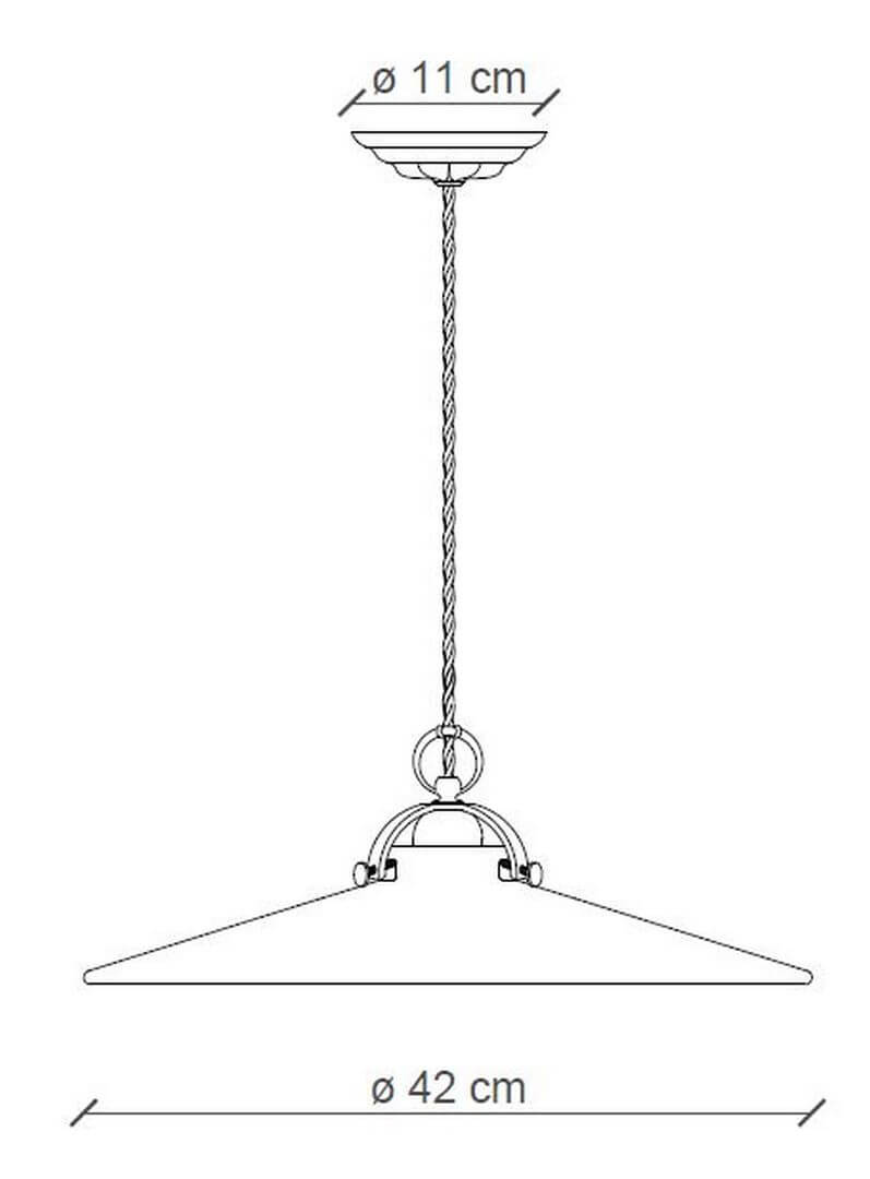 Lampa wisząca ceramiczna Ferroluce C102 Smalto Nero B&W Retro